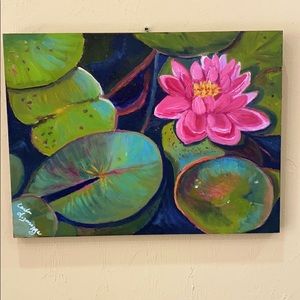 Original Oil Painting Lily pads